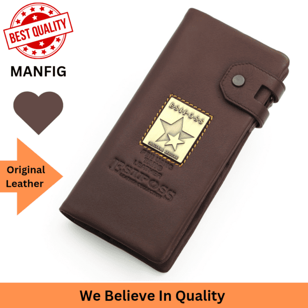 Manfig Esiposs long Wallet - Leather Wallet For Men - Image 3